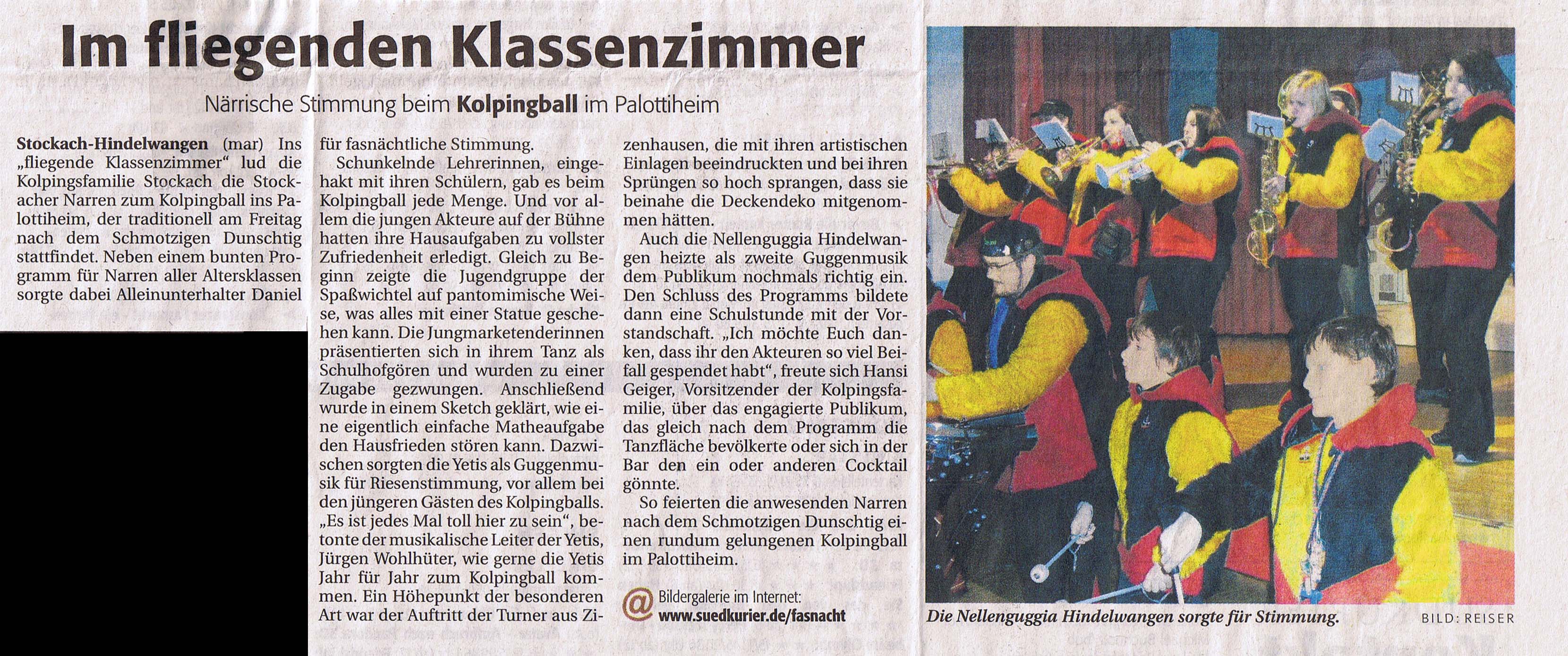 Kolpingball 2010 (Südkurier vom 15. 02. 2010)